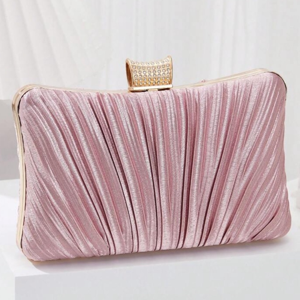 Elegant Pink Evening Clutch Bag